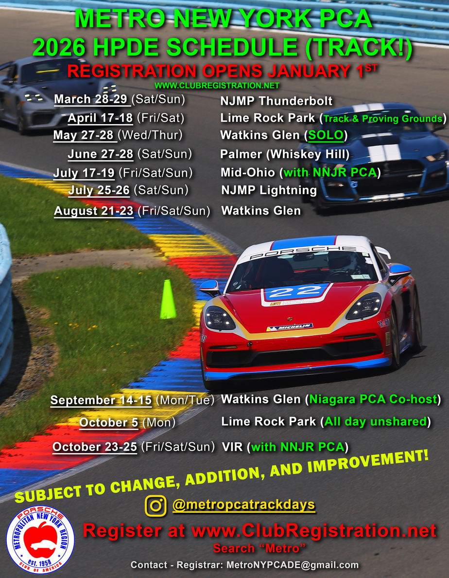 2026 Metro New York Driver Education Schedule